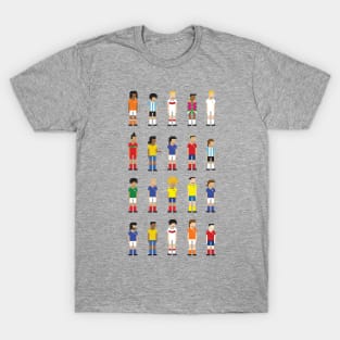 Historic football players in 8-bit T-Shirt